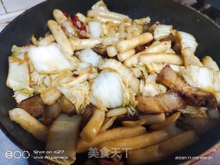 五花肉白菜炒年糕步骤6