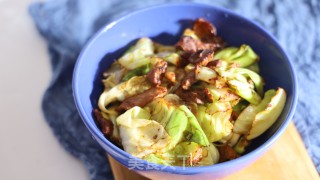 肉丝炒包包菜步骤7