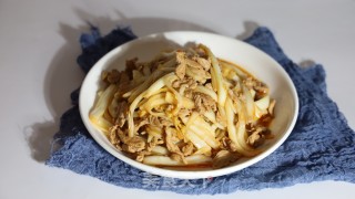瘦肉炒白菜梗步骤6 瘦肉炒白菜梗步骤6