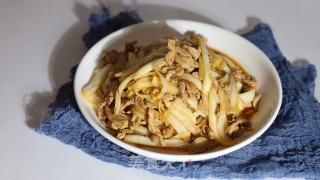 瘦肉炒白菜梗步骤5 瘦肉炒白菜梗步骤5