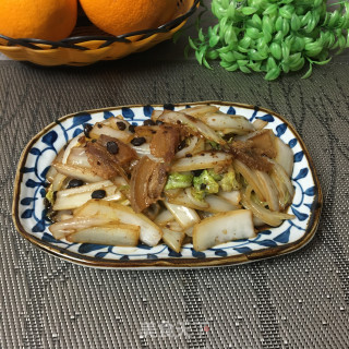 豆豉油渣炒白菜步骤9