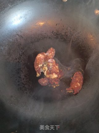香肠炒红黄蔬步骤2