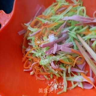 火腿拌佛手瓜步骤12