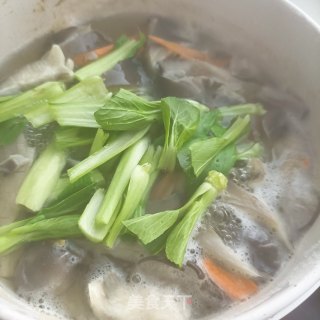 麻汁肉片拌平菇步骤12