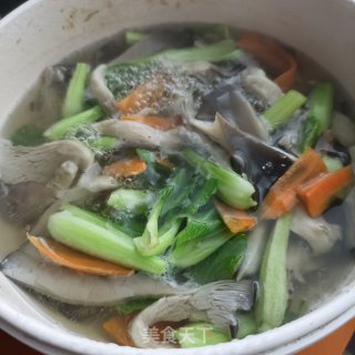麻汁肉片拌平菇步骤13