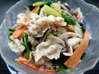 麻汁肉片拌平菇步骤20