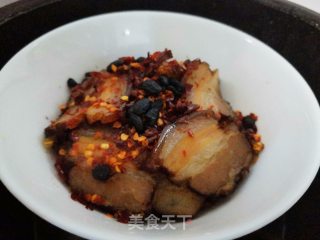 乡里腊肉蒸盐辣椒步骤7