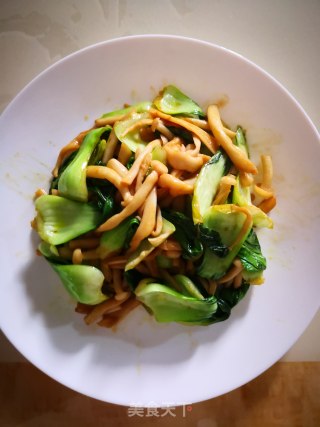 海鲜菇炒油菜步骤7 海鲜菇炒油菜步骤7