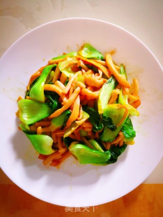 海鲜菇炒油菜步骤8 海鲜菇炒油菜步骤8