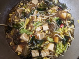 小海带豆芽豆腐炖粉条步骤14