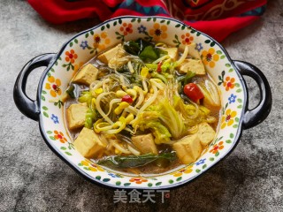 小海带豆芽豆腐炖粉条步骤16