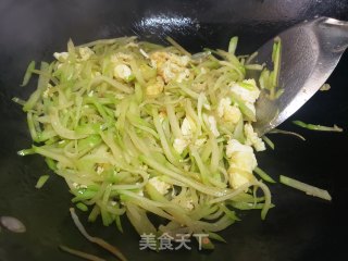 佛手瓜炒鸡蛋步骤7