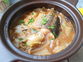 白菜宽粉炖鱼步骤11