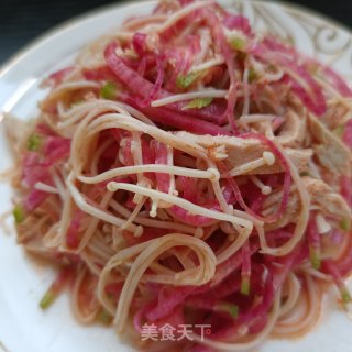 熟肉金针菇拌花心萝卜步骤13 熟肉金针菇拌花心萝卜步骤13