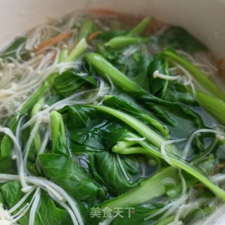 熟肉拌金针菇鸡毛菜步骤8 熟肉拌金针菇鸡毛菜步骤8