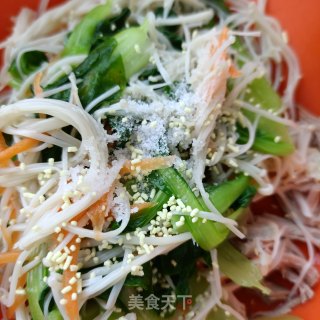 熟肉拌金针菇鸡毛菜步骤10 熟肉拌金针菇鸡毛菜步骤10