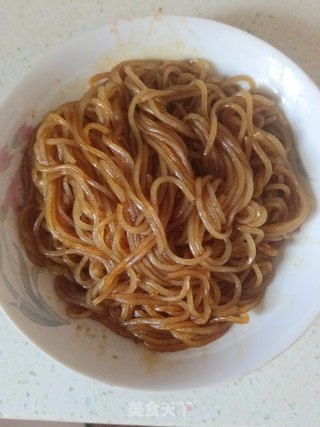 豆芽炒粉条步骤4