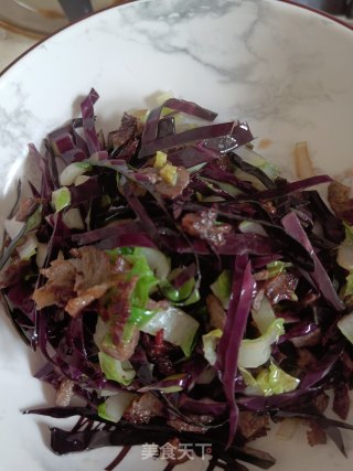 牛肉碎炒紫甘蓝步骤7 牛肉碎炒紫甘蓝步骤7