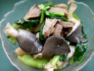 平菇油菜拌熟肉步骤15