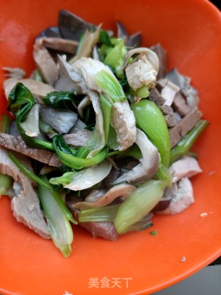 平菇油菜拌熟肉步骤14