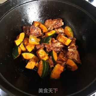 南瓜炖排骨步骤5