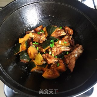 南瓜炖排骨步骤8