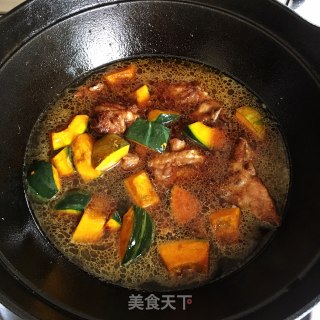 南瓜炖排骨步骤6