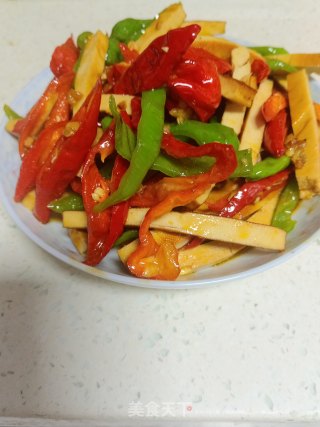 青红椒炒豆干步骤14 青红椒炒豆干步骤14