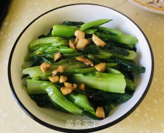 蒜头油生抽淋芥兰步骤7
