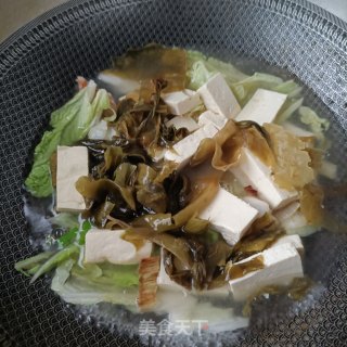 “炖菜”对虾海菜炖豆腐步骤8