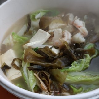 “炖菜”对虾海菜炖豆腐步骤9