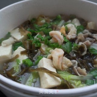 “炖菜”对虾海菜炖豆腐步骤13