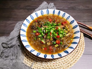 酸菜肉末粉条步骤12