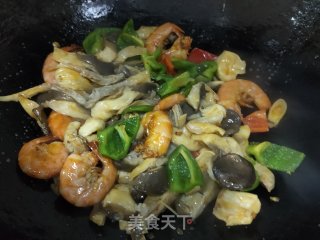 平菇炒青虾步骤10