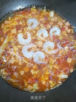 鲜香开胃的番茄虾仁烩米饭步骤9