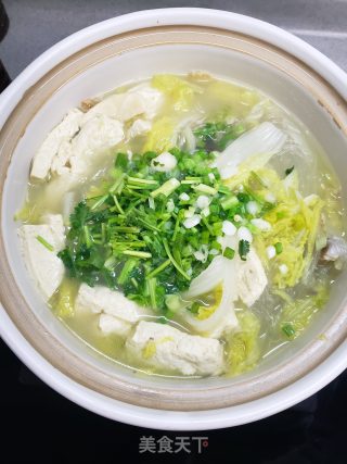 白菜豆腐粉丝鸭架汤步骤8