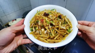 白萝卜炒粉条步骤12