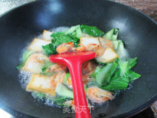 虾干青菜煮老豆腐步骤5