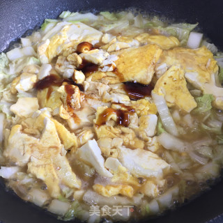鸡蛋豆腐炖白菜步骤12