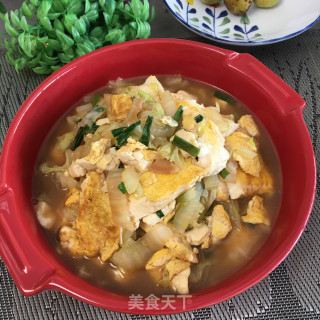 鸡蛋豆腐炖白菜步骤14