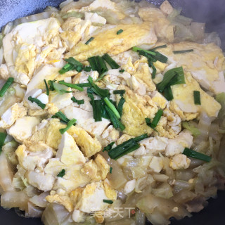 鸡蛋豆腐炖白菜步骤13