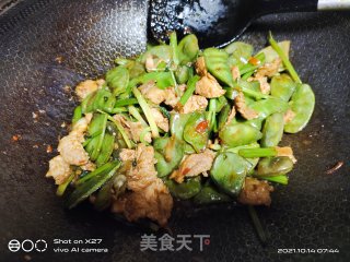 芹菜扁豆炒肉片步骤7