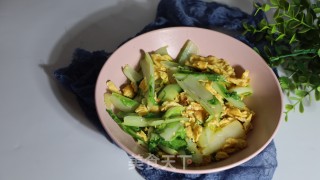 白菜梗炒鸡蛋步骤7