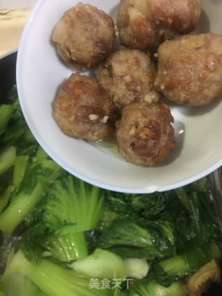 肉丸焖水东芥菜步骤10