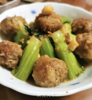 肉丸焖水东芥菜步骤12
