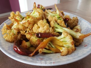 辣炒菜花步骤6
