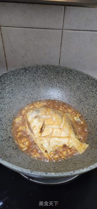 黄豆酱烧白鲳步骤9