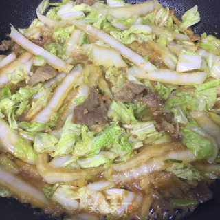 蒜蓉肉片炒白菜步骤8