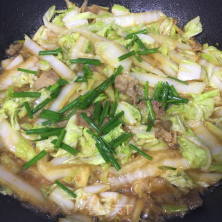 蒜蓉肉片炒白菜步骤9