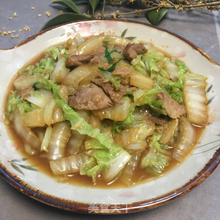 蒜蓉肉片炒白菜步骤10